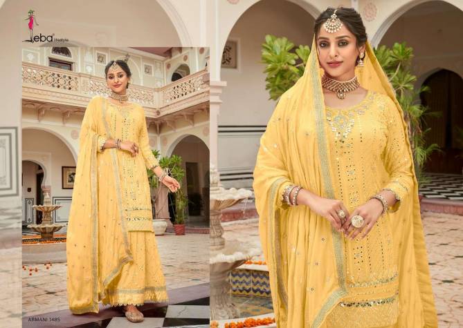 Armani Vol 3 Series 1483 to 1485 By Eba Wedding Wear Plus Size Sharara Suits Wholesale Online
